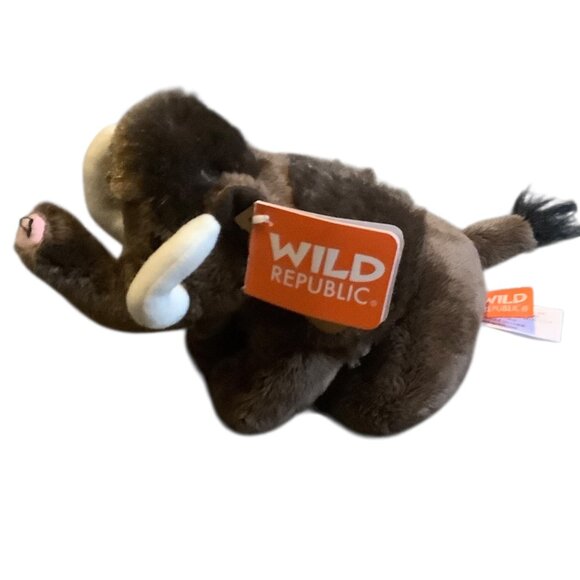 Wild Republic Pocketkins Eco Woolly Mammoth Plush Toy 8” Made Recycled Plastic - Picture 4 of 7